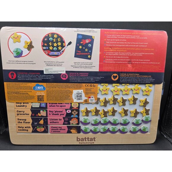 Battat Education Magnetic Responsibility Chart With 92 Pieces & Dry Erase Marker - Picture 3 of 7